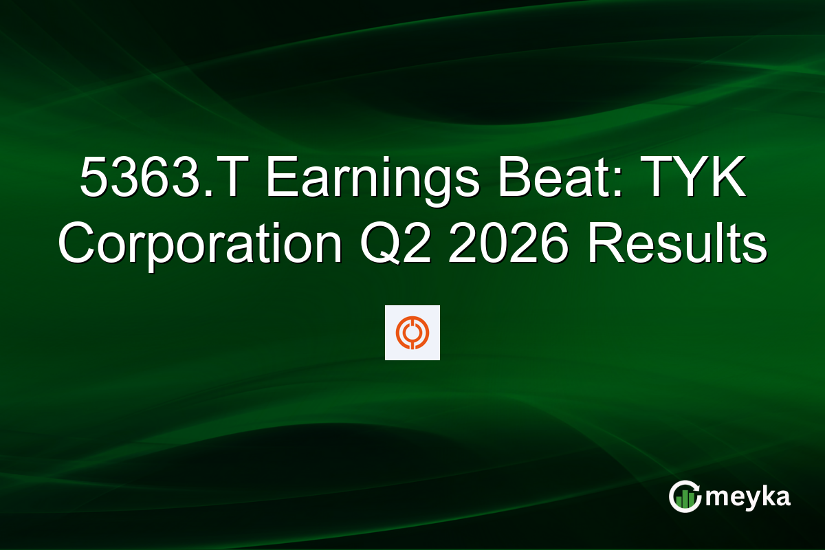 5363.T Earnings Beat: TYK Corporation Q2 2026 Results
