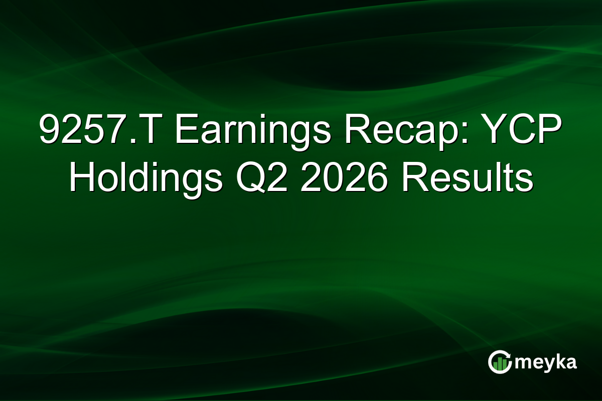 9257.T Earnings Recap: YCP Holdings Q2 2026 Results