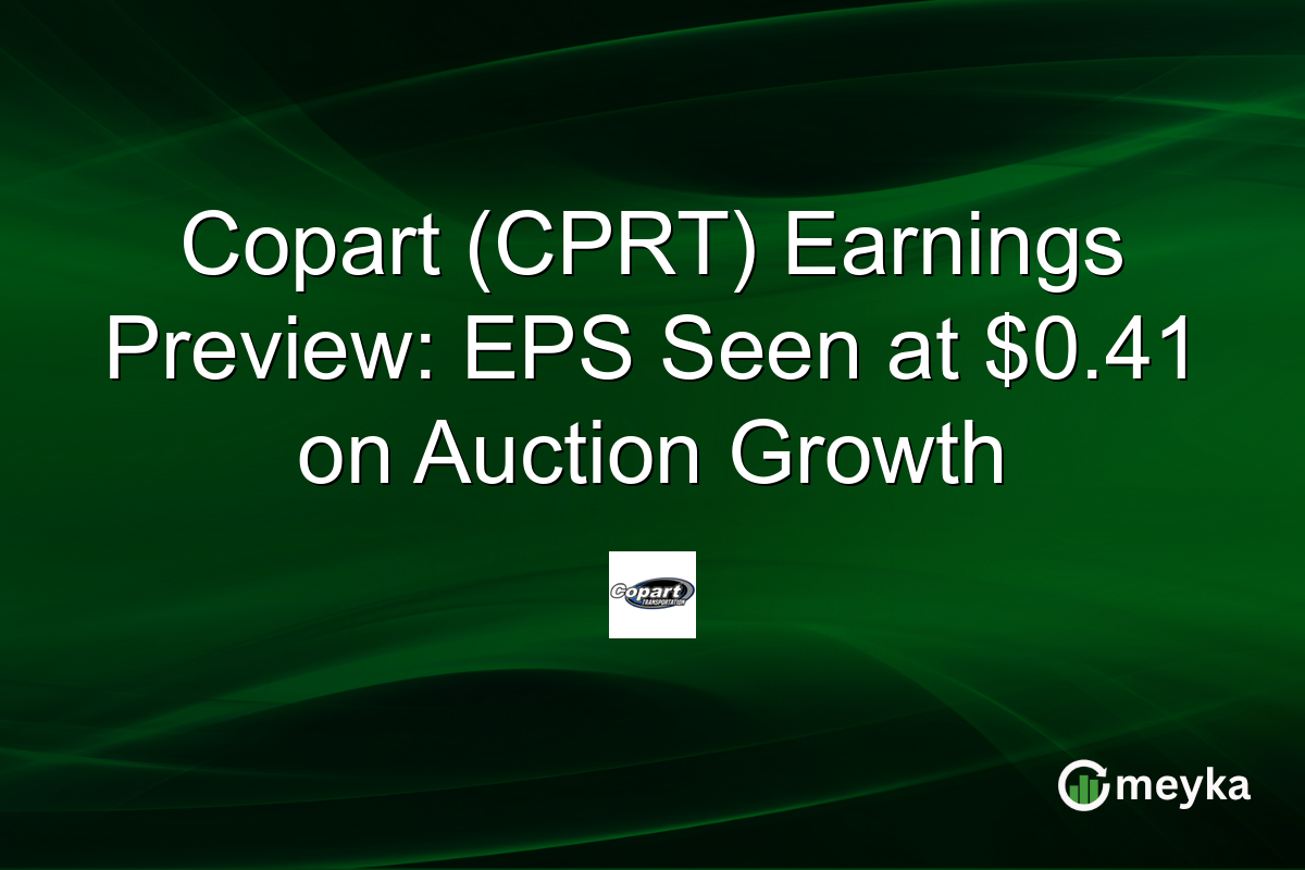 Copart (CPRT) Earnings Preview: EPS Seen at $0.41 on Auction Growth