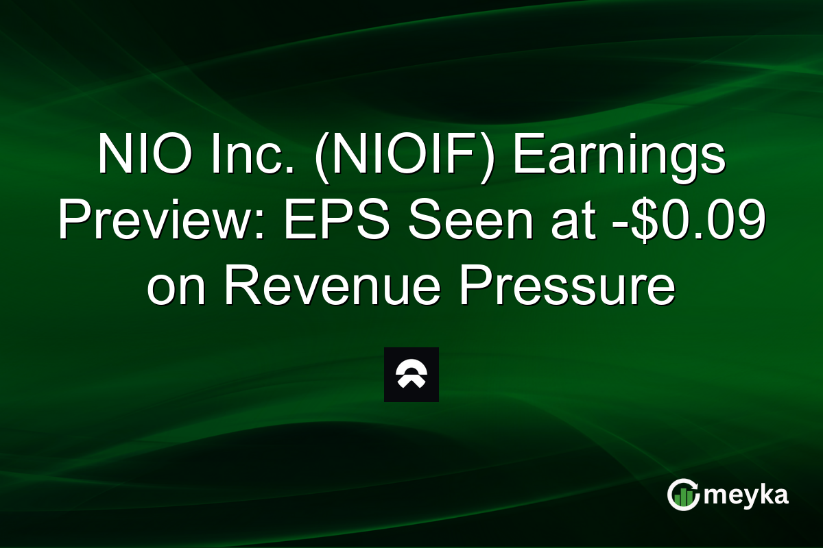 NIO Inc. (NIOIF) Earnings Preview: EPS Loss Seen Narrowing