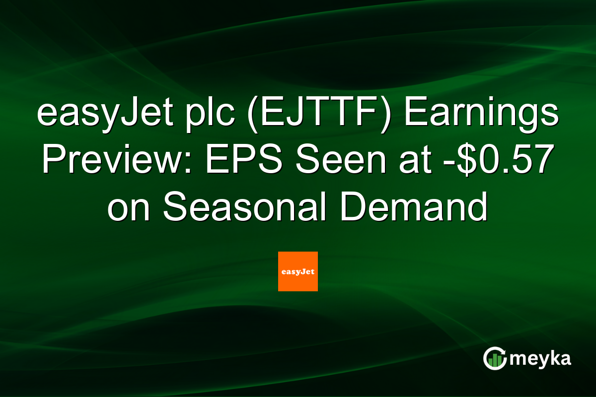 easyJet plc (EJTTF) Earnings Preview: EPS Seen at -$0.57 on Seasonal Demand