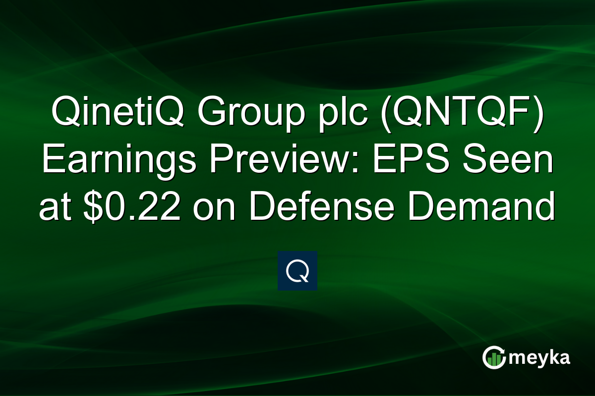 QinetiQ Group plc (QNTQF) Earnings Preview: EPS Seen at $0.22 on Defense Demand