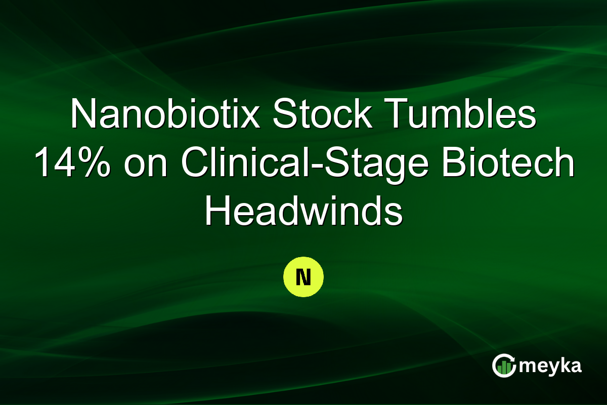 Nanobiotix Stock Tumbles 14% on Clinical-Stage Biotech Headwinds