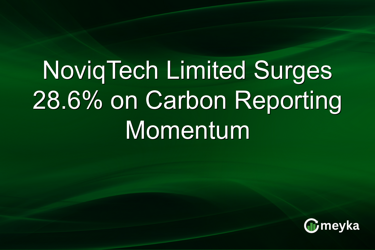 NoviqTech Limited Surges 28.6% on Carbon Reporting Momentum