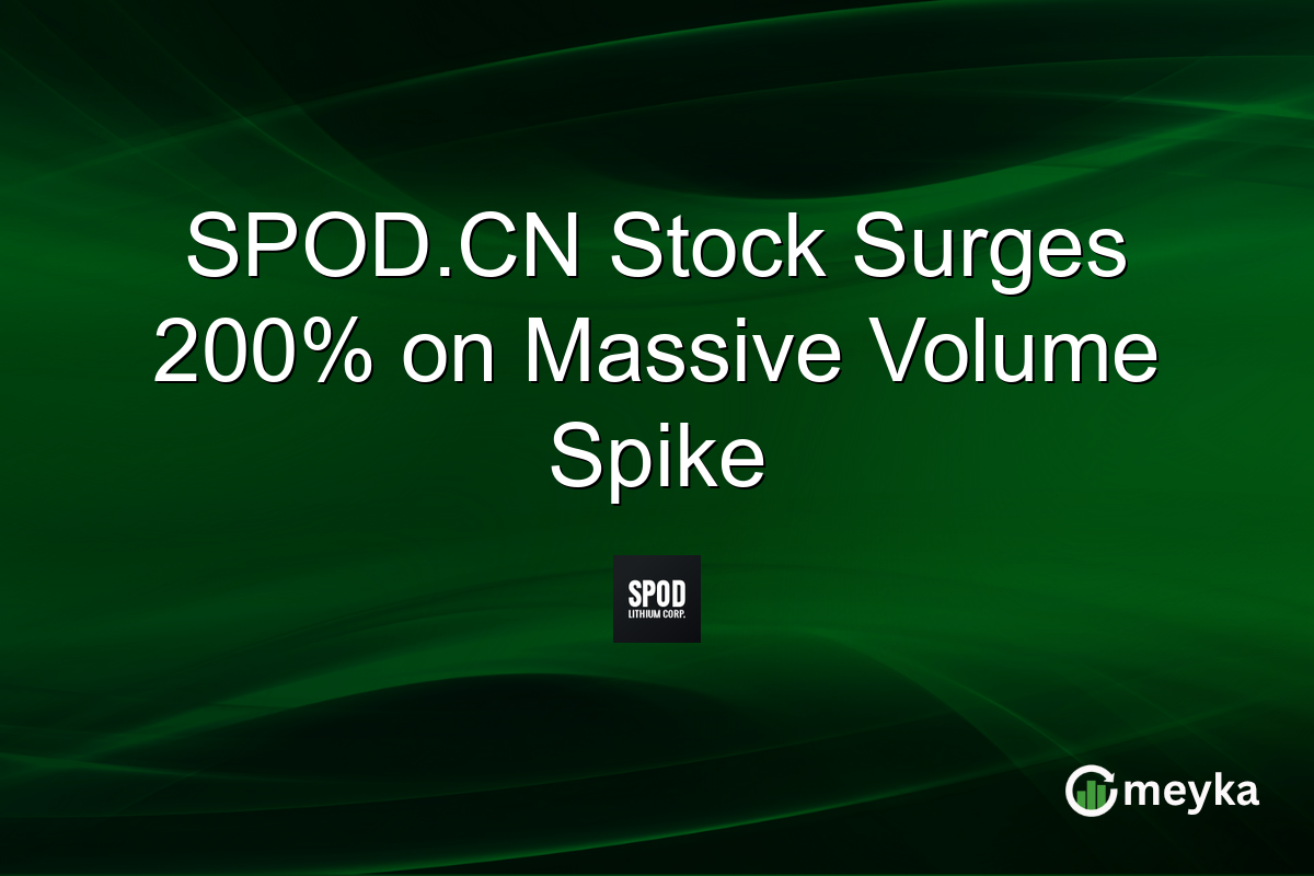 SPOD.CN Stock Surges 200% on Massive Volume Spike