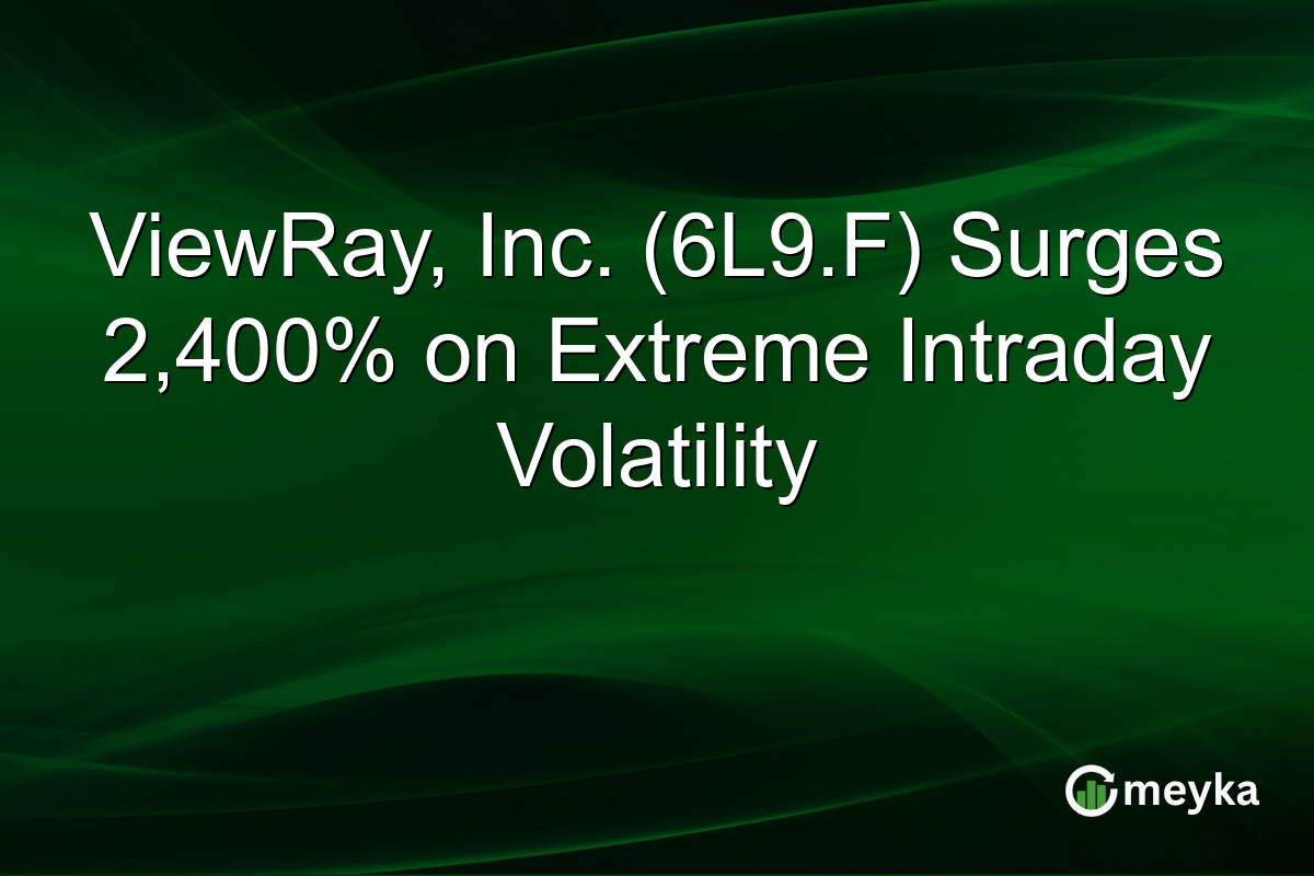 ViewRay, Inc. (6L9.F) Surges 2,400% on Extreme Intraday Volatility