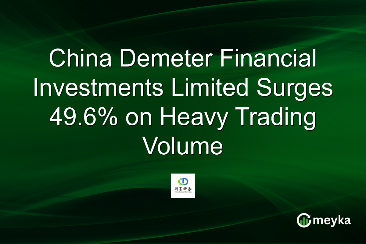 China Demeter Financial Investments Limited Surges 49.6% on Heavy Trading Volume