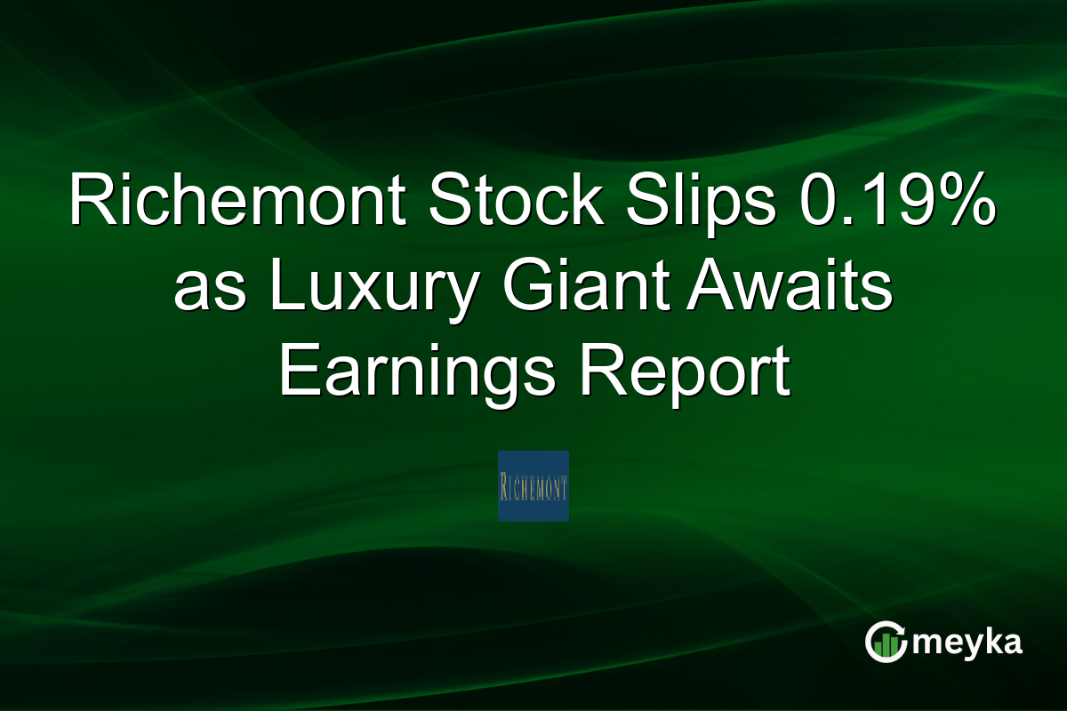 Richemont Stock Slips 0.19% as Luxury Giant Awaits Earnings Report