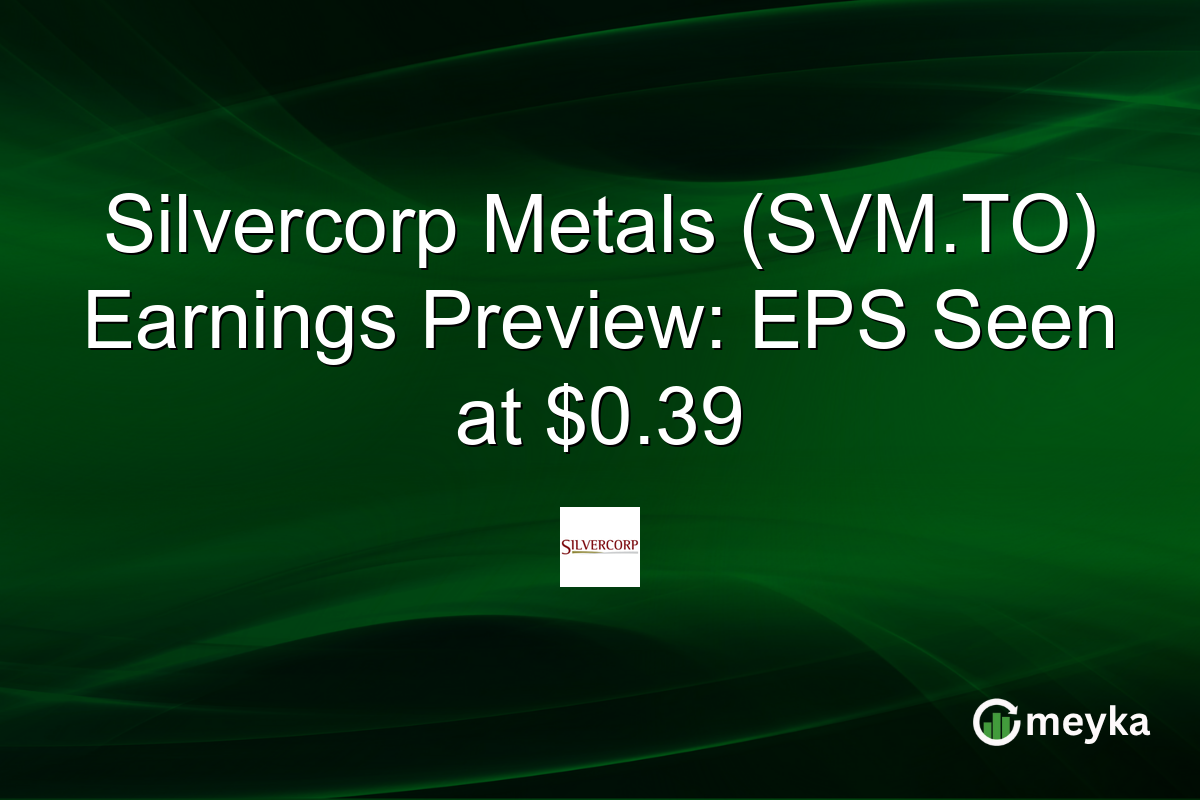 Silvercorp Metals (SVM.TO) Earnings Preview: EPS Seen at $0.39