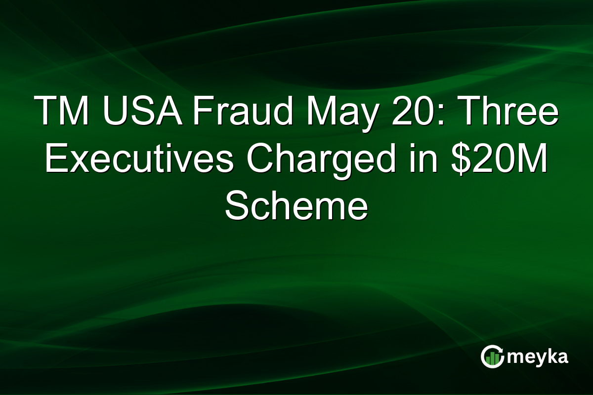 TM USA Fraud May 20: Three Executives Charged in $20M Scheme