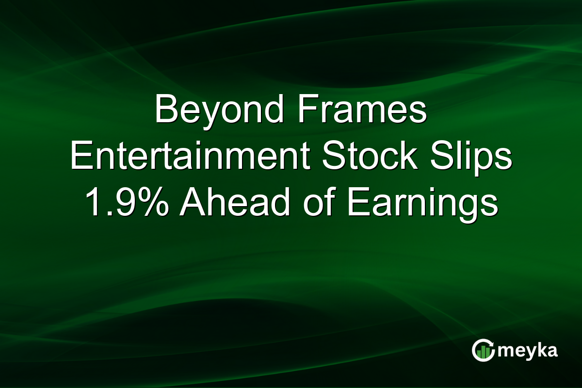 Beyond Frames Entertainment Stock Slips 1.9% Ahead of Earnings