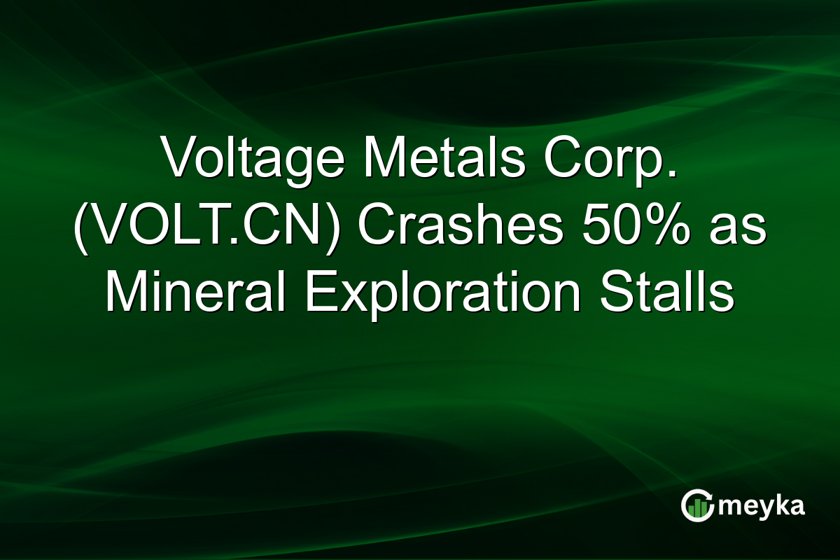 Voltage Metals Corp. (VOLT.CN) Crashes 50% as Mineral Exploration Stalls