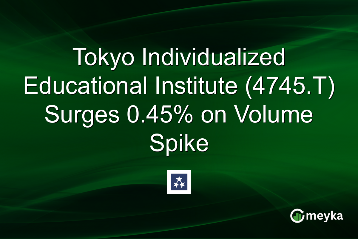 Tokyo Individualized Educational Institute (4745.T) Surges 0.45% on Volume Spike