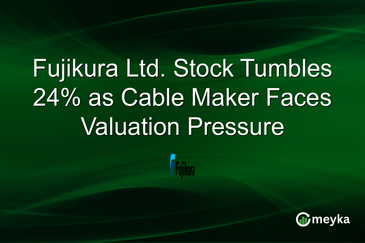 Fujikura Ltd. Stock Tumbles 24% as Cable Maker Faces Valuation Pressure