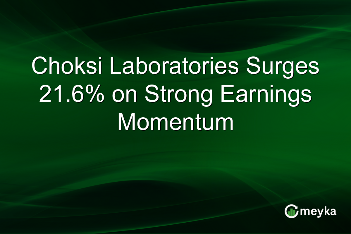 Choksi Laboratories Surges 21.6% on Strong Earnings Momentum