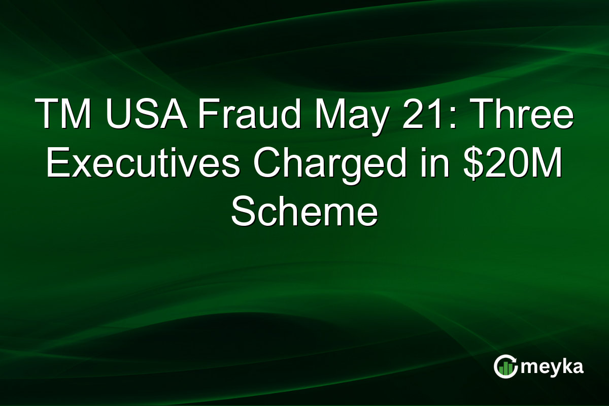TM USA Fraud May 21: Three Executives Charged in $20M Scheme