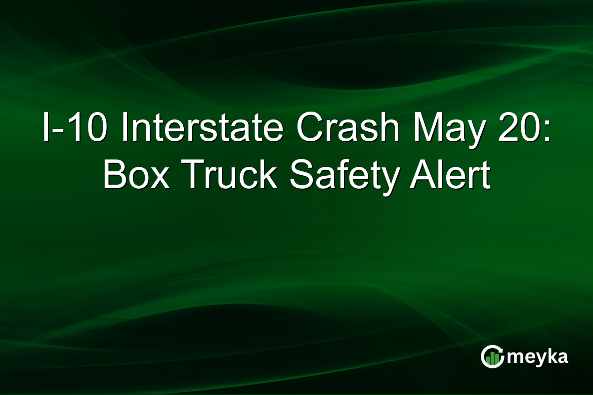 I-10 Interstate Crash May 20: Box Truck Safety Alert