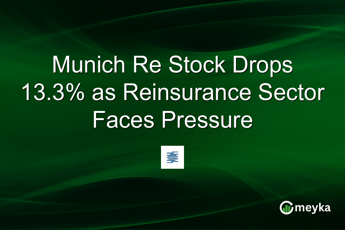 Munich Re Stock Drops 13.3% as Reinsurance Sector Faces Pressure