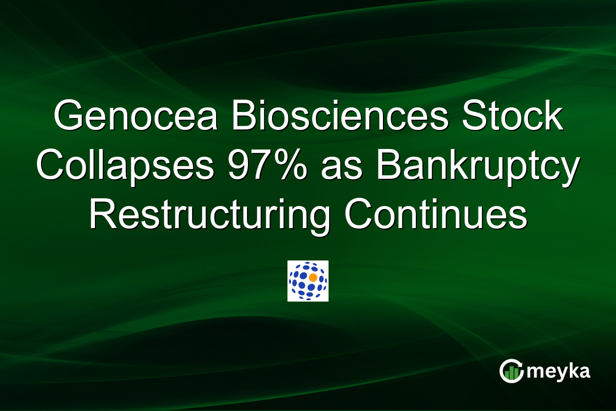 Genocea Biosciences Stock Collapses 97% as Bankruptcy Restructuring Continues