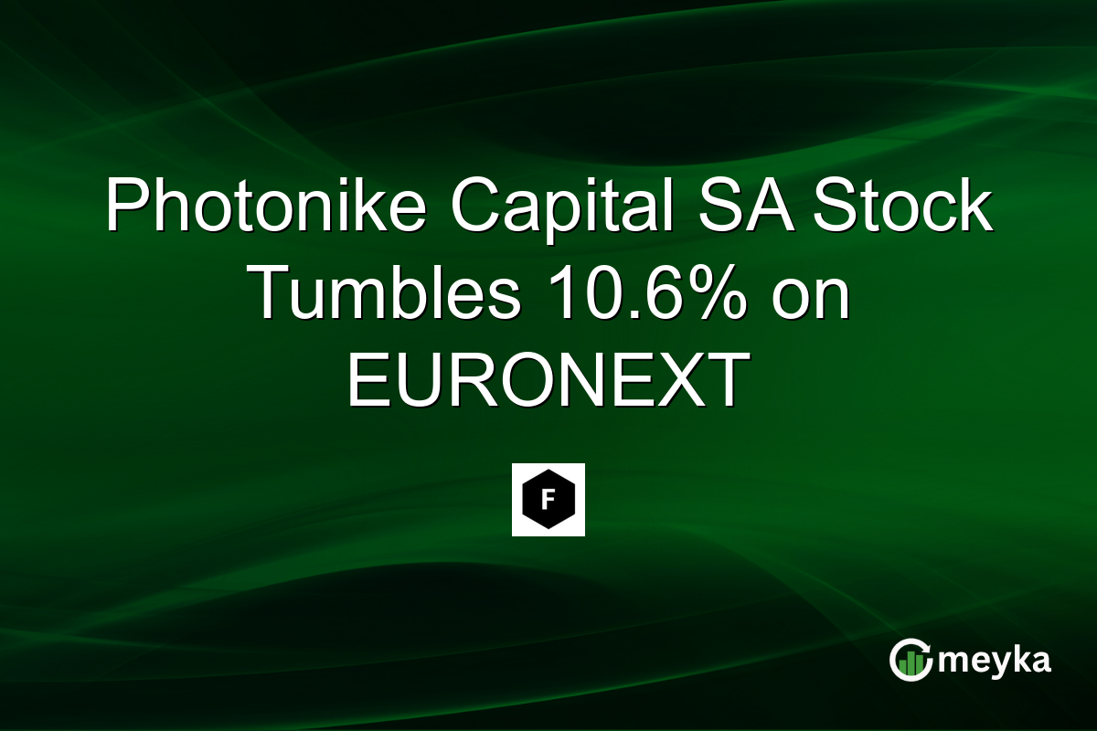 Photonike Capital SA Stock Tumbles 10.6% on EURONEXT
