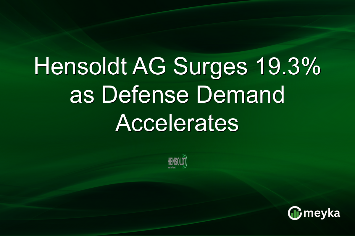 Hensoldt AG Surges 19.3% as Defense Demand Accelerates
