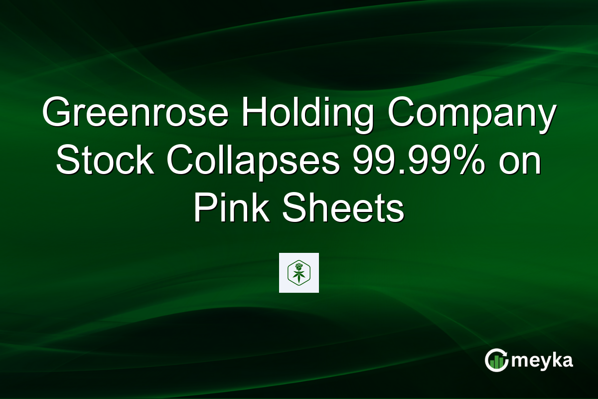 Greenrose Holding Company Stock Collapses 99.99% on Pink Sheets