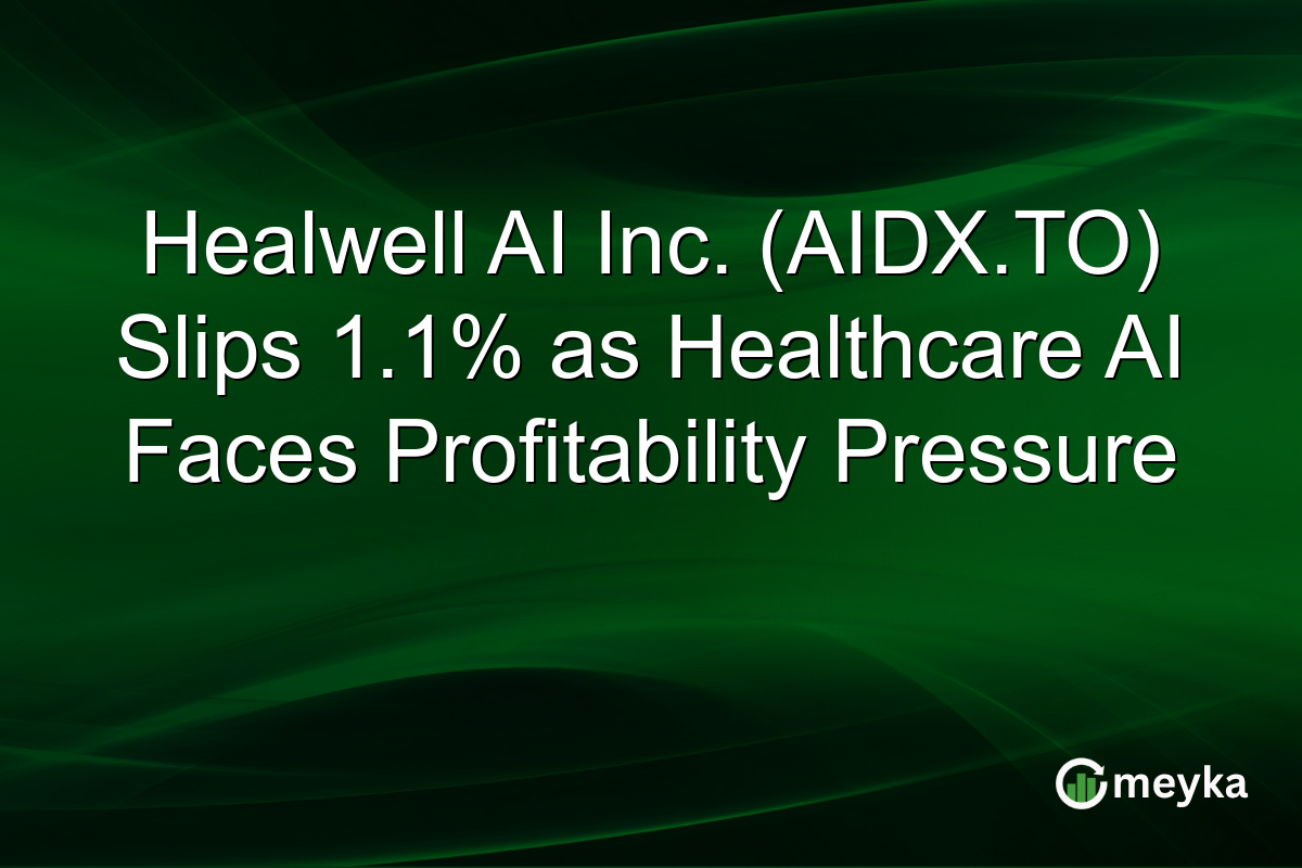 Healwell AI Inc. (AIDX.TO) Slips 1.1% as Healthcare AI Faces Profitability Pressure