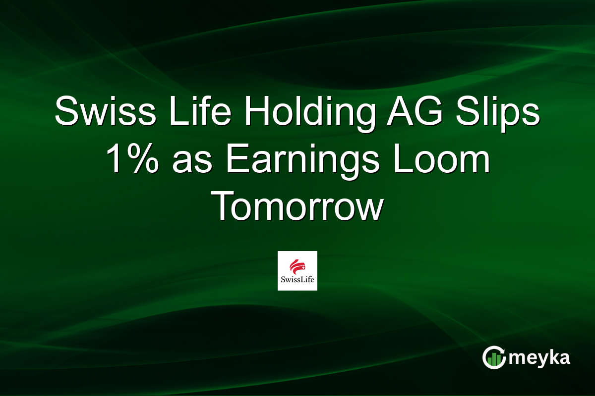 Swiss Life Holding AG Slips 1% as Earnings Loom Tomorrow
