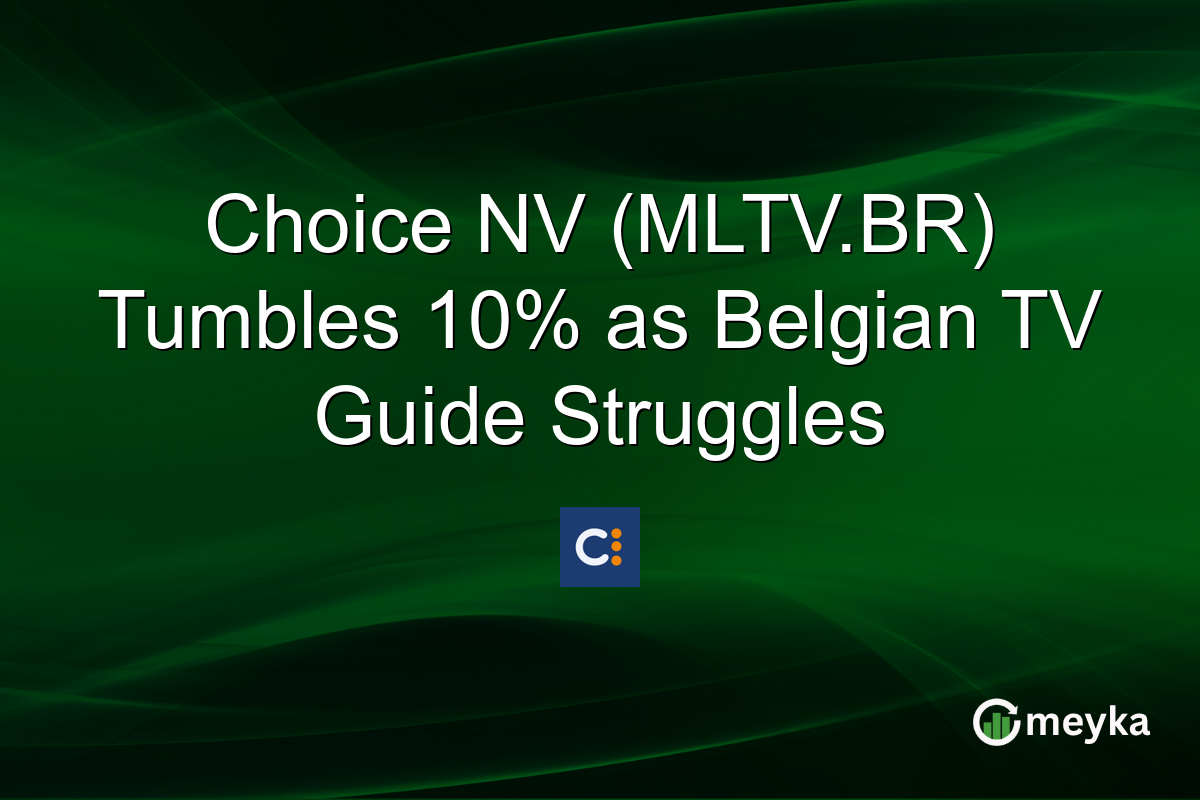 Choice NV (MLTV.BR) Tumbles 10% as Belgian TV Guide Struggles