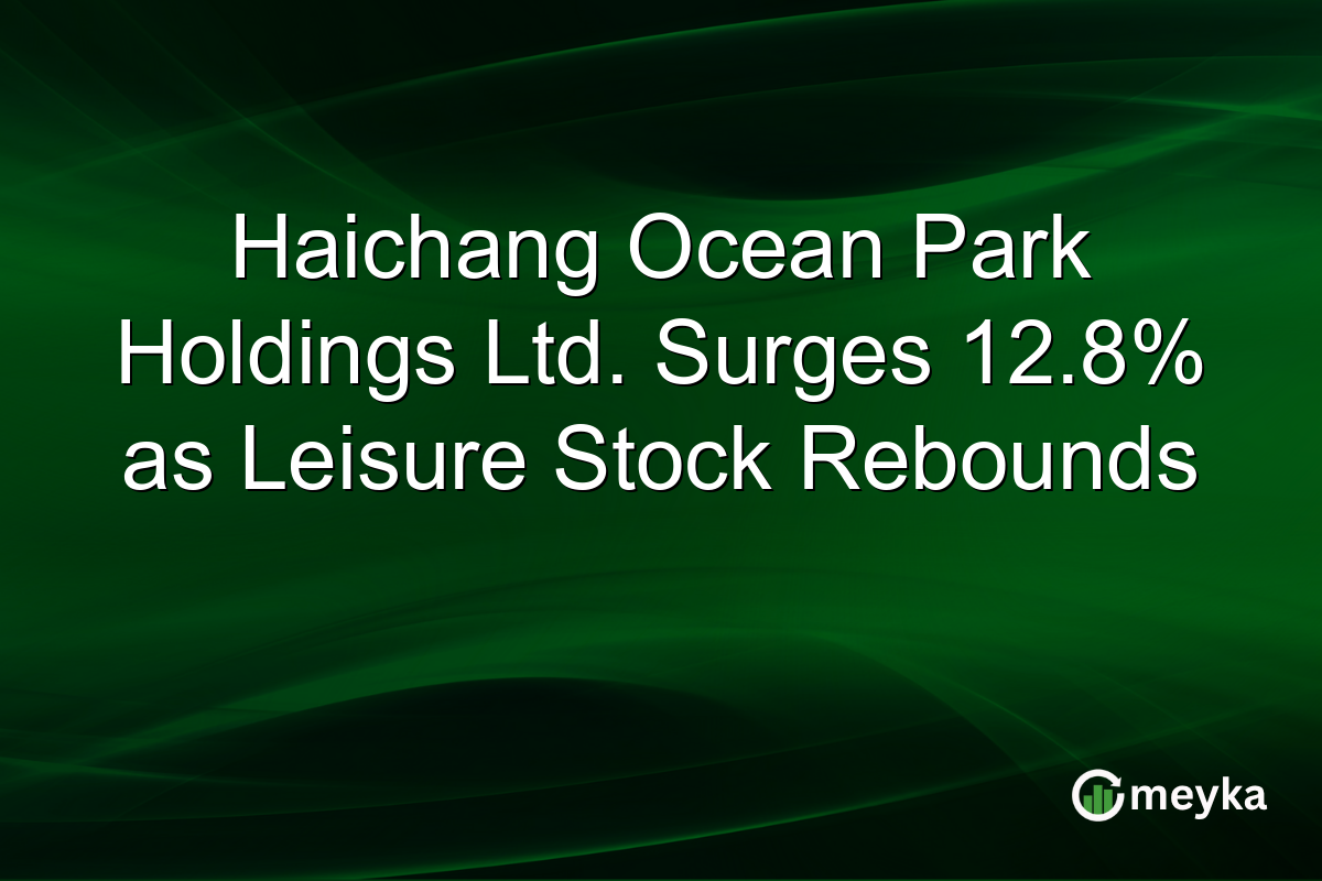 Haichang Ocean Park Holdings Ltd. Surges 12.8% as Leisure Stock Rebounds