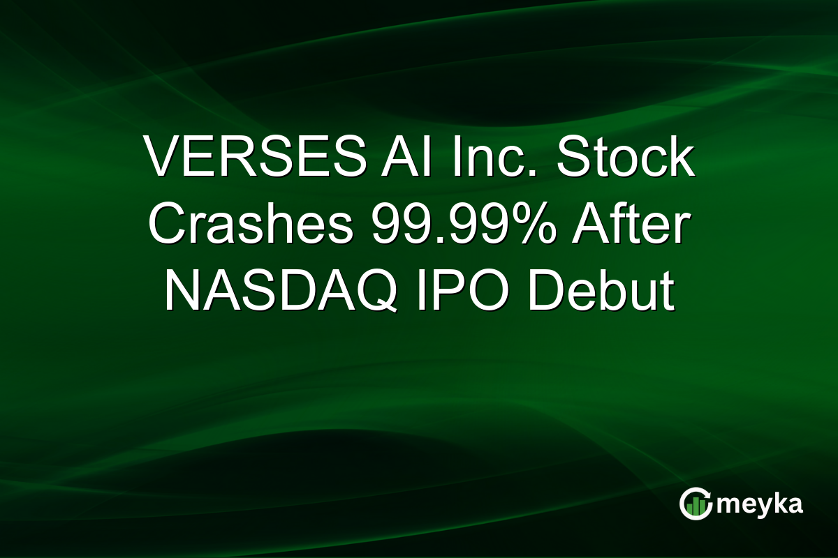 VERSES AI Inc. Stock Crashes 99.99% After NASDAQ IPO Debut