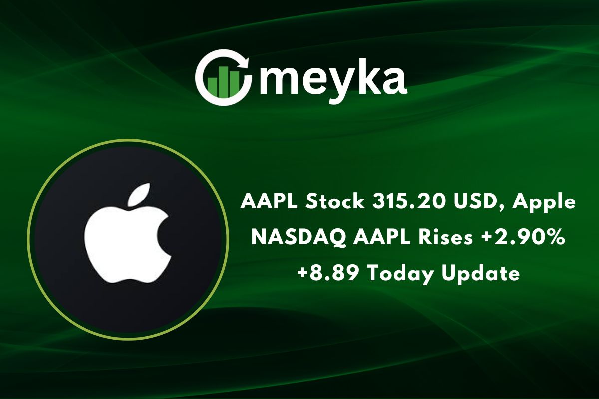 AAPL Stock 315.20 USD, Apple NASDAQ AAPL Rises +2.90% +8.89 Today Update
