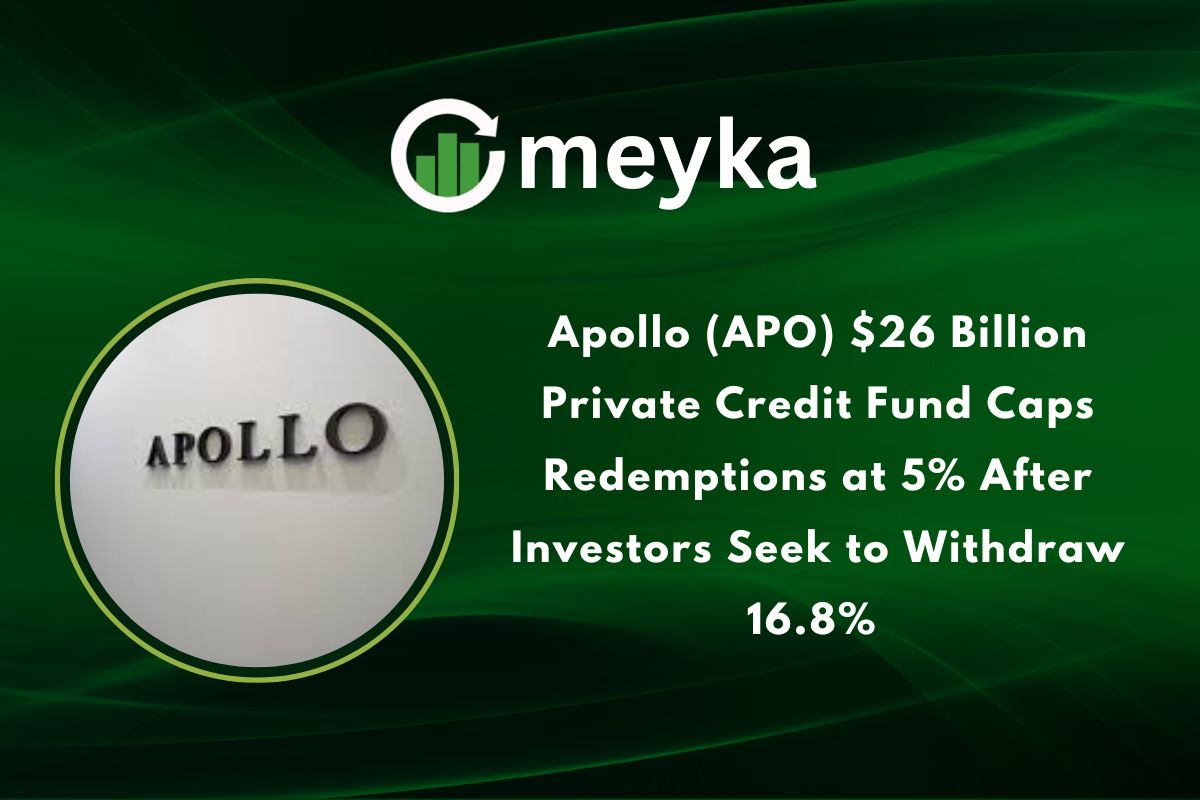 APOLLO (APO) $26 Billion Private Credit Fund Caps Redemptions at 5% After Investors Seek to Withdraw 16.8%