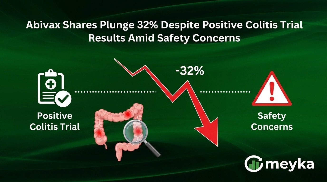 Abivax Shares Plunge 32% Despite Positive Colitis Trial Results Amid Safety Concerns 