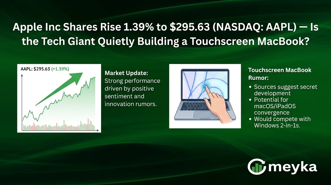 Apple Inc Shares Hold Near $295 as Touchscreen MacBook Ultra Rumors Gain Hard Supply Chain Confirmation