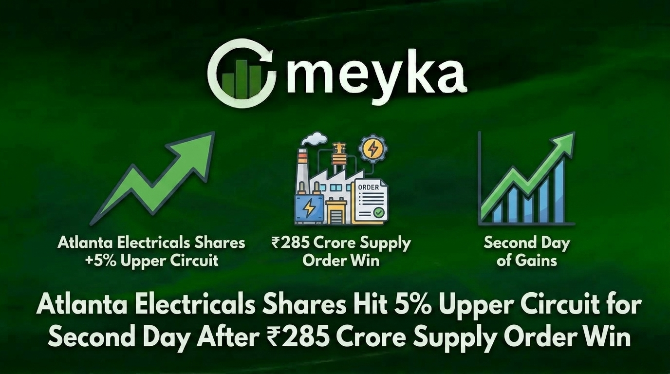 Atlanta Electricals Shares Hit 5% Upper Circuit for Second Day After ₹285 Crore Supply Order Win