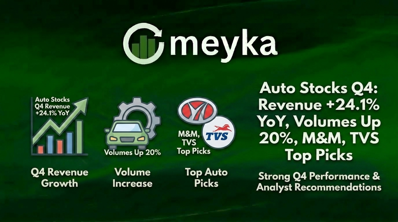 Auto Stocks Q4: Revenue Up 24.1% YoY, Volumes Rise 20%, M&M and TVS Emerge as Top Picks