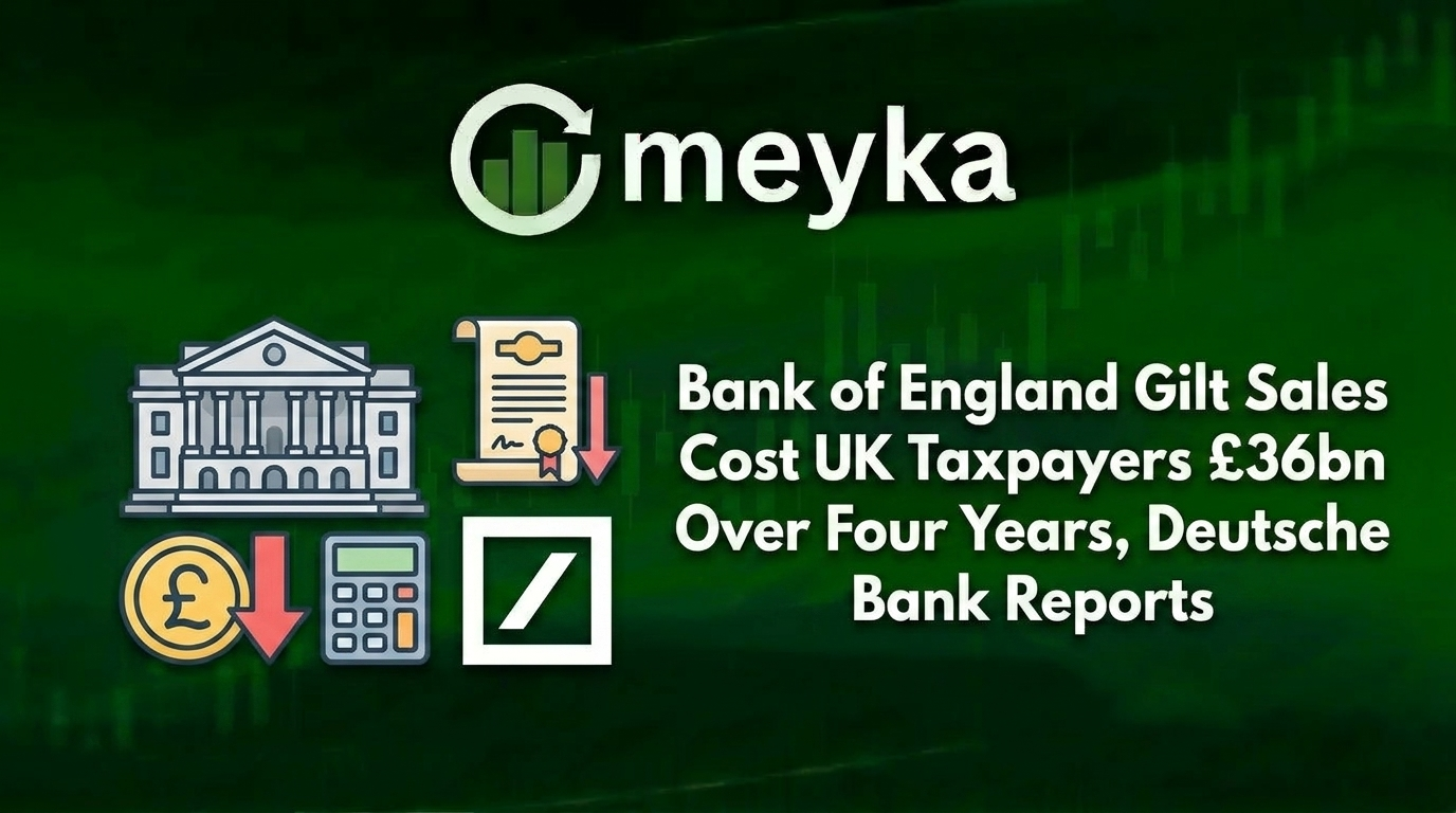 Bank of England Gilt Sales Cost UK Taxpayers £36bn Over Four Years, Deutsche Bank Reports