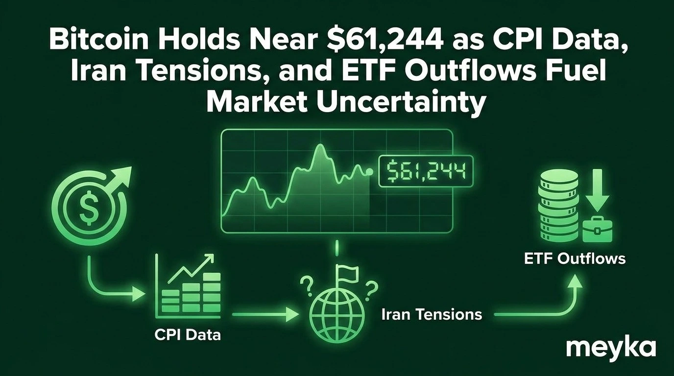 Bitcoin Holds Near $61,244 as CPI Data, Iran Tensions, and ETF Outflows Fuel Market Uncertainty
