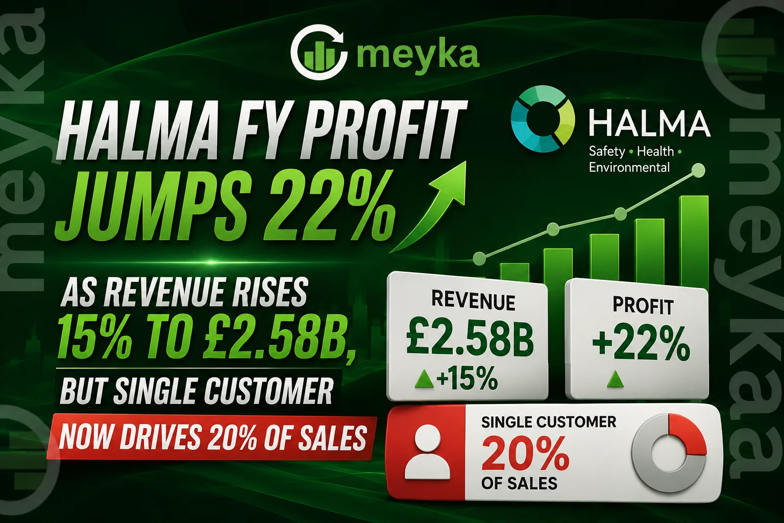 Halma FY Profit Jumps 22% as Revenue Rises 15% to £2.58B, but Single Customer Now Drives 20% of Sales