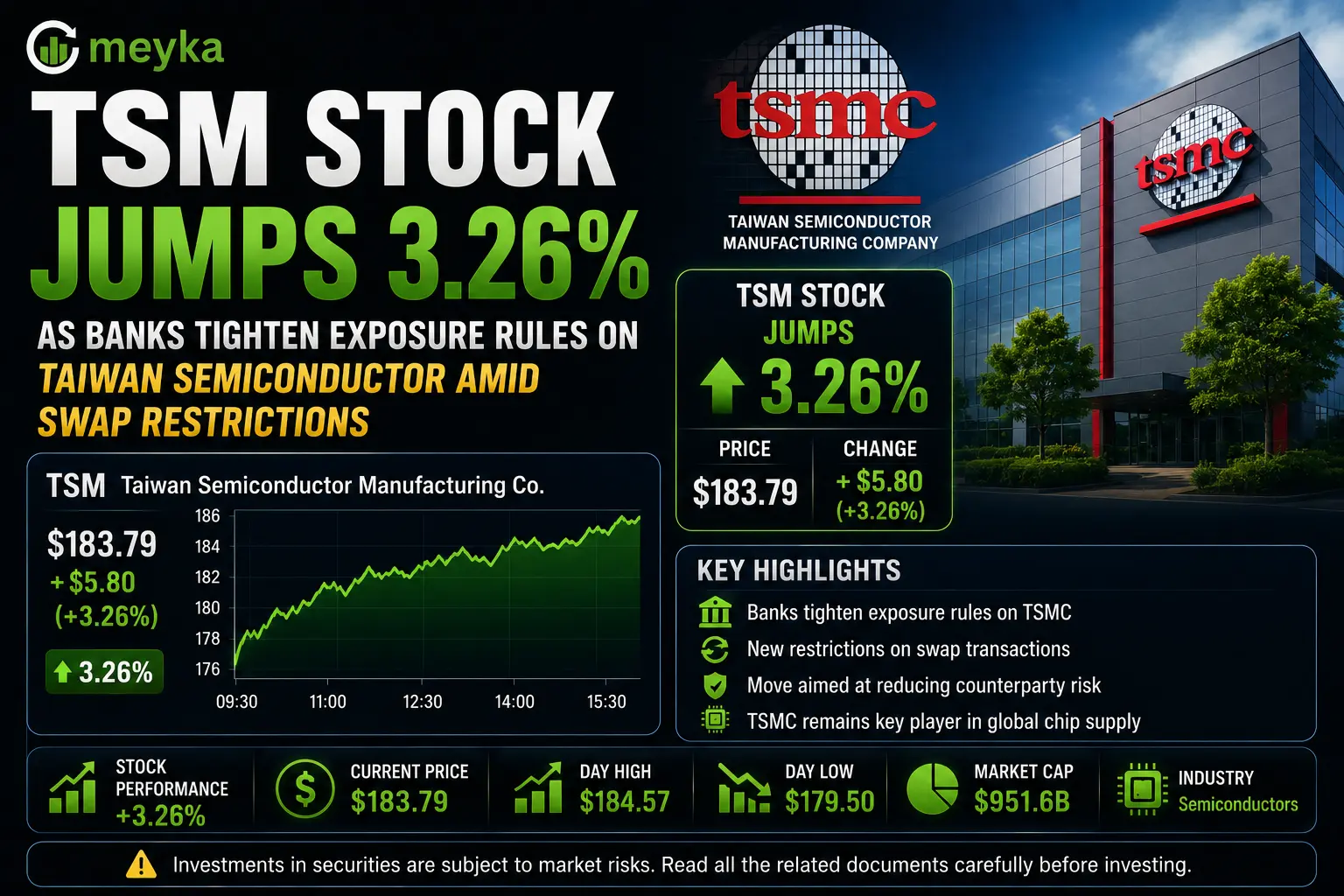 TSM Stock Jumps 3.26% as Banks Tighten Exposure Rules on Taiwan Semiconductor Amid Swap Restrictions