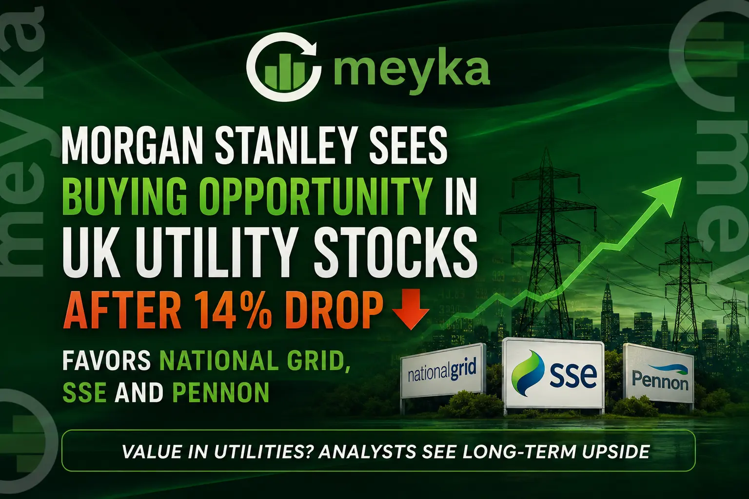 Morgan Stanley Sees Buying Opportunity in UK Utility Stocks After 14% Drop, Favors National Grid, SSE and Pennon