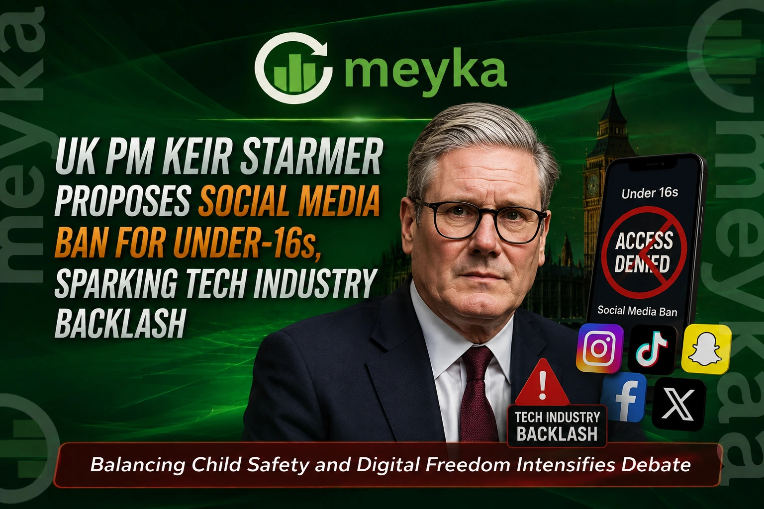 UK PM Keir Starmer Proposes Social Media Ban for Under-16s, Sparking Tech Industry Backlash