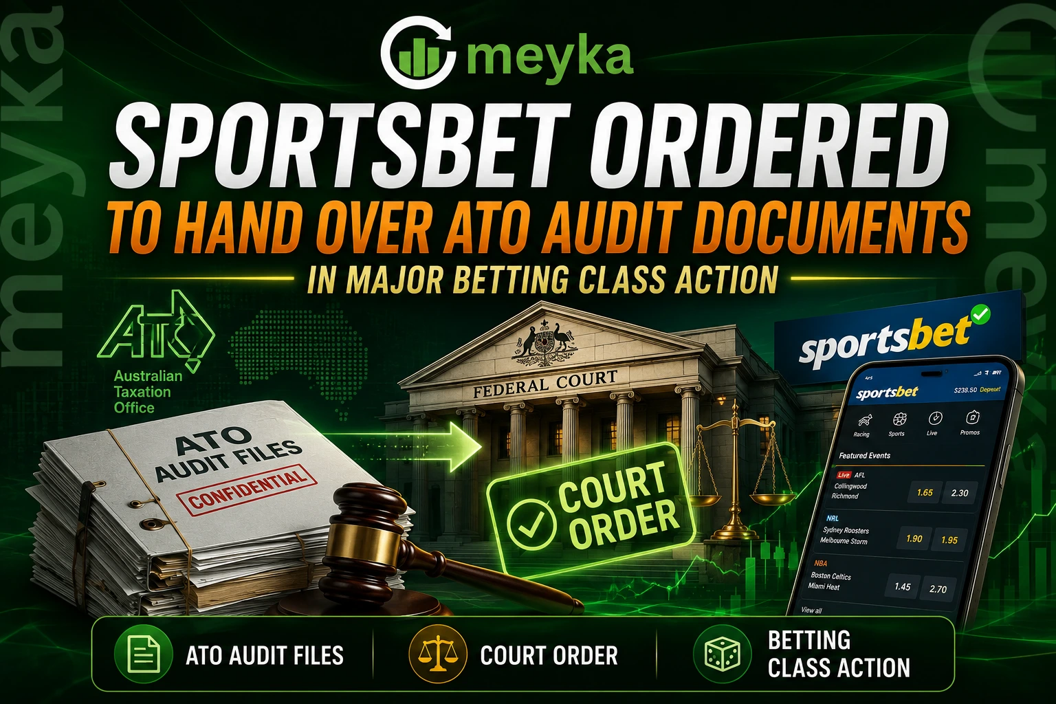 Sportsbet Ordered to Hand Over ATO Audit Documents in Betting Class Action