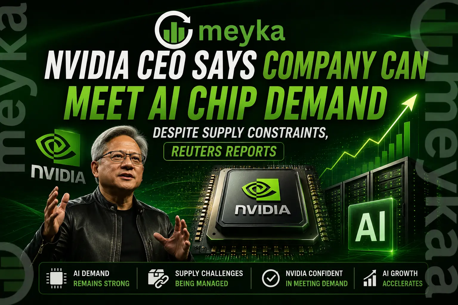 Nvidia CEO Says Company Can Meet AI Chip Demand Despite Supply Constraints, Reuters Reports