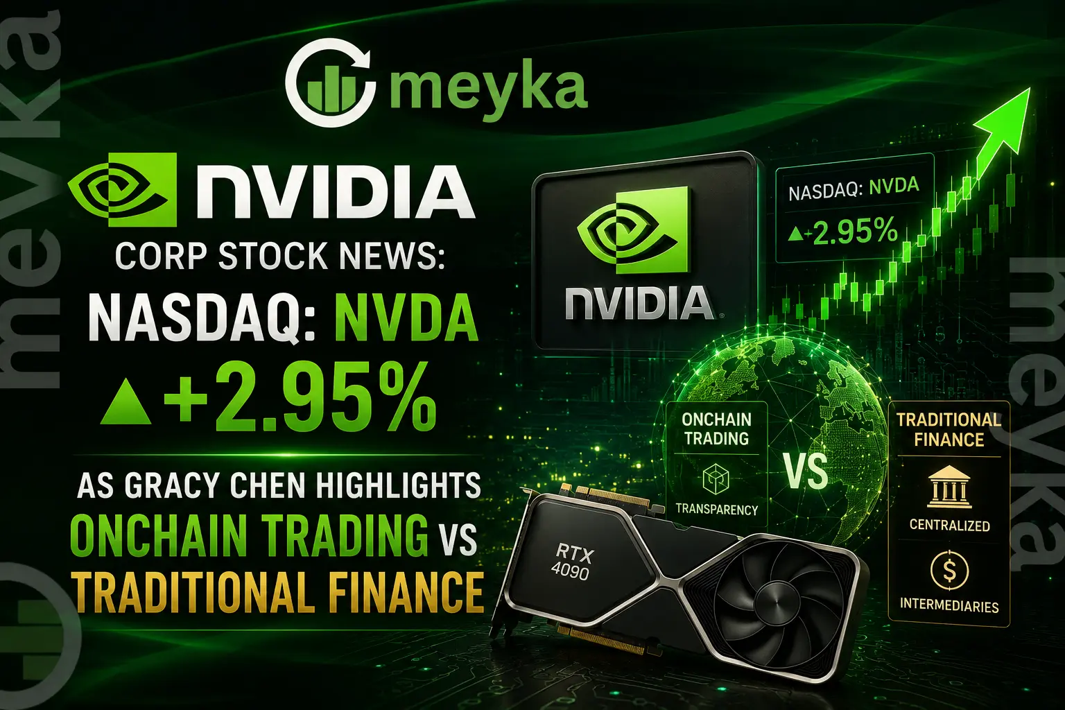 NVIDIA Corp Stock News: NASDAQ: NVDA +2.95% as Gracy Chen Highlights Onchain Trading vs Traditional Finance