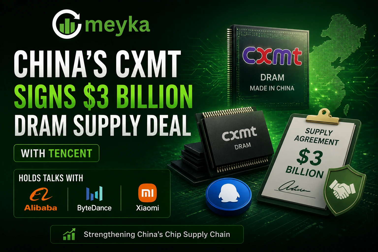 China’s CXMT Signs $3 Billion DRAM Supply Deal With Tencent, Holds Talks With Alibaba, ByteDance and Xiaomi
