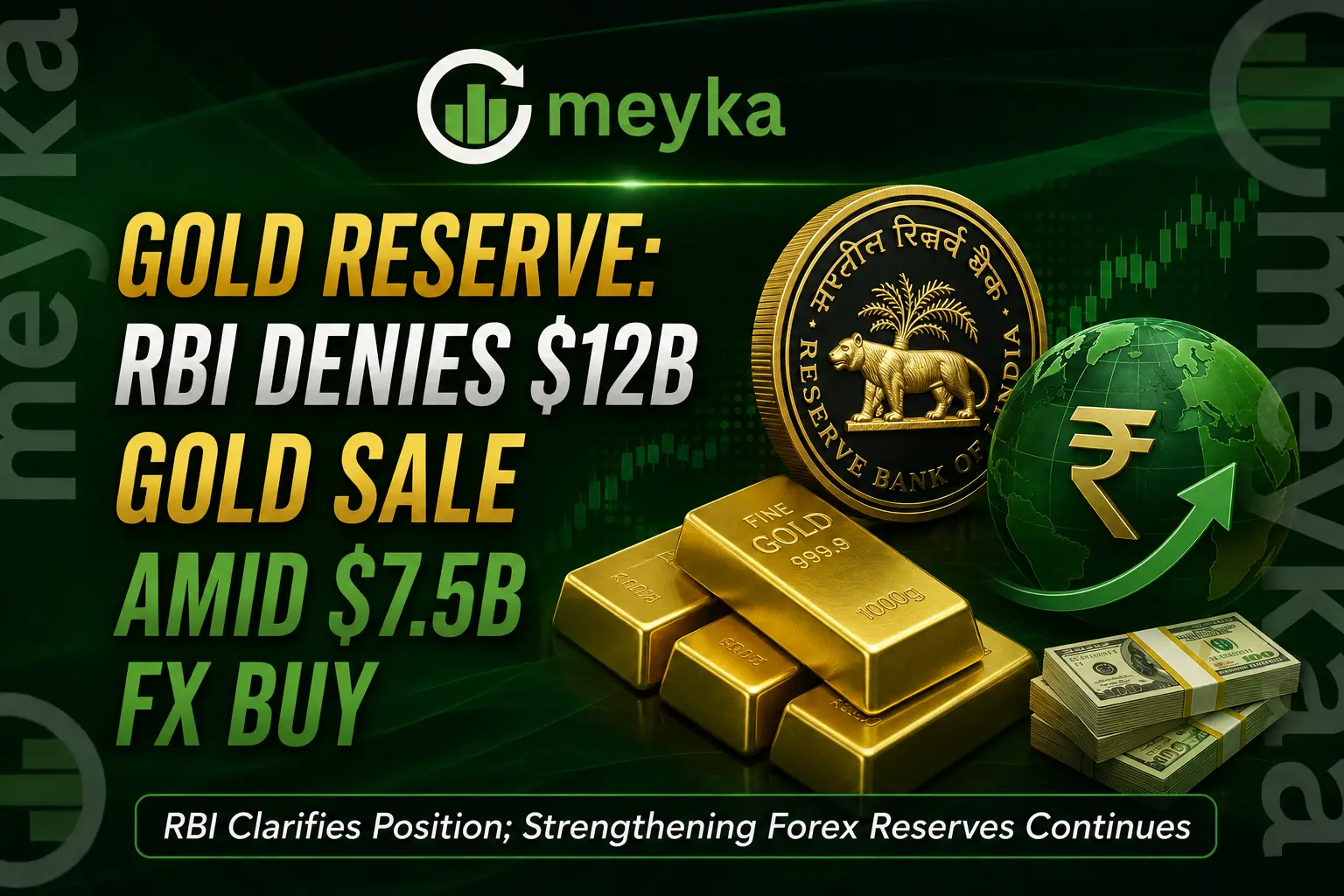 Gold Reserve: RBI Denies $12B Gold Sale Amid $7.5B FX Buy 