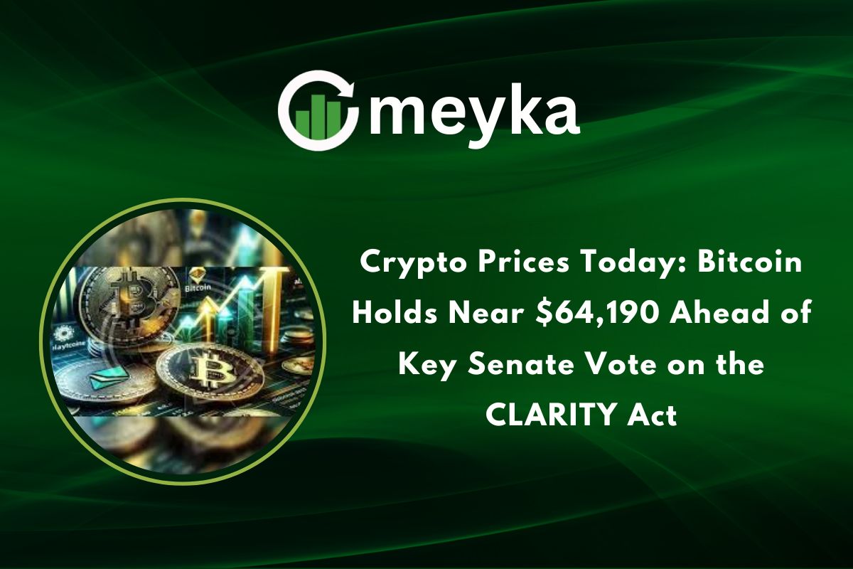 Crypto Prices Today: Bitcoin Holds Near $64,190 Ahead of Key Senate Vote on the CLARITY Act