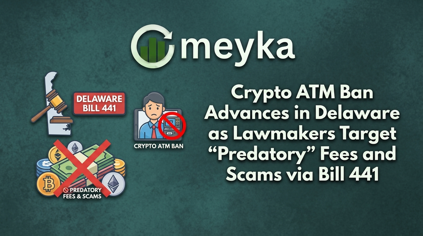 Crypto ATM Ban Advances in Delaware as Lawmakers Target “Predatory” Fees and Scams via Bill 441